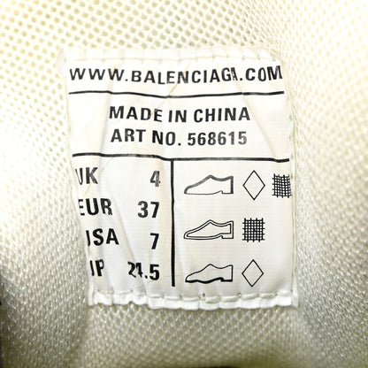 Balenciaga Rubber Mesh Bi-Color Womens Track.2 Open Sneakers 37 White Fluo Yellow 8 of 9