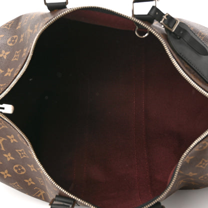 Louis Vuitton Monogram Macassar Keepall Bandouliere 45 5 of 11
