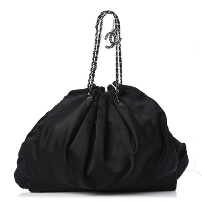 Chanel Satin Melrose Hobo Black 1 of 9