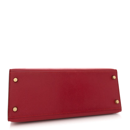Hermes Courchevel Kelly Sellier 28 Rouge Vif 4 of 17