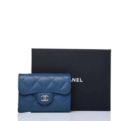 Chanel Caviar Quilted Flap Card Holder Wallet Navy 13 of 13