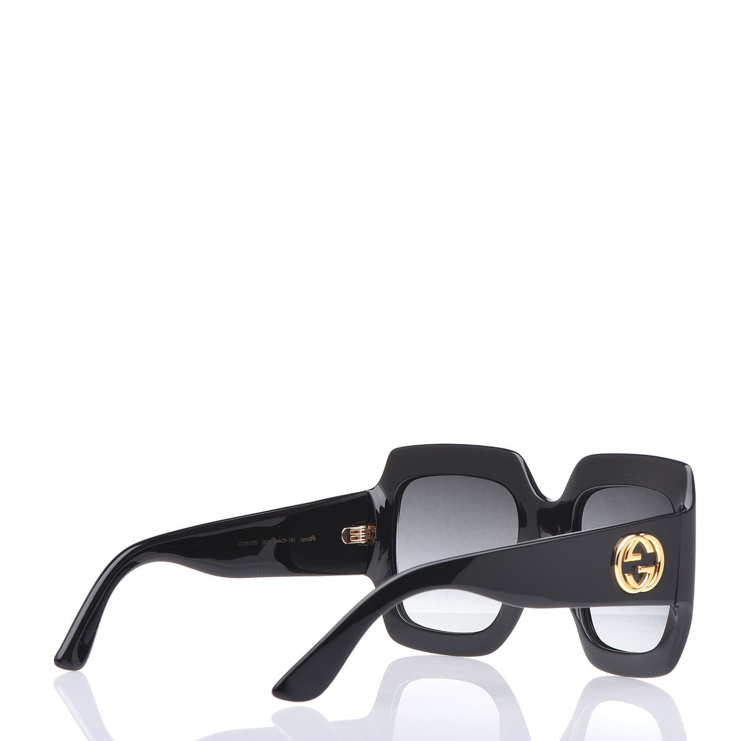 Acetate Square Frame Sunglasses GG0053S Black