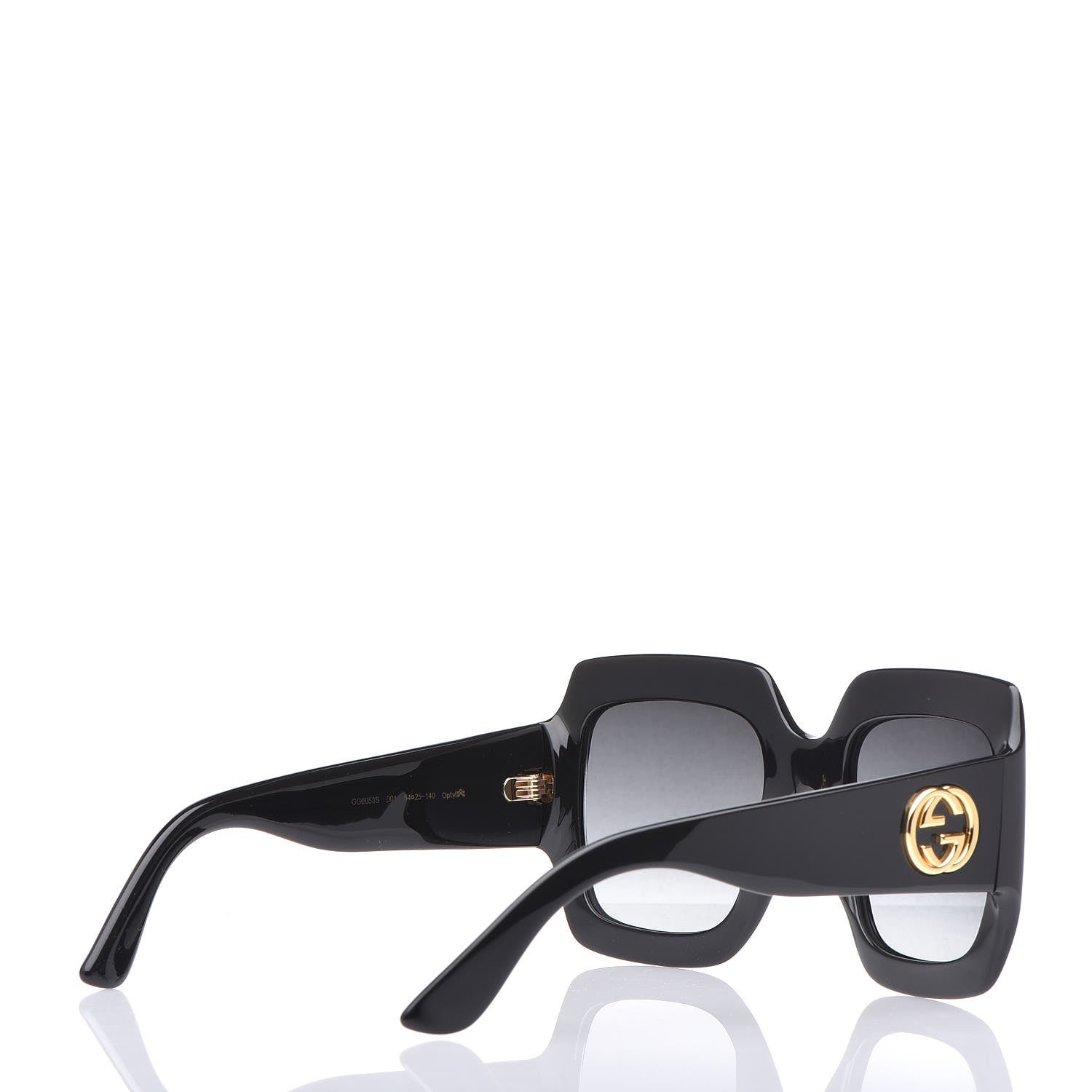 Gucci Acetate Square Frame Sunglasses GG0053S Black 4 of 8