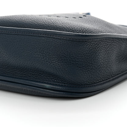 Hermes Taurillon Clemence Evelyne III PM Bleu De Prusse 10 of 10