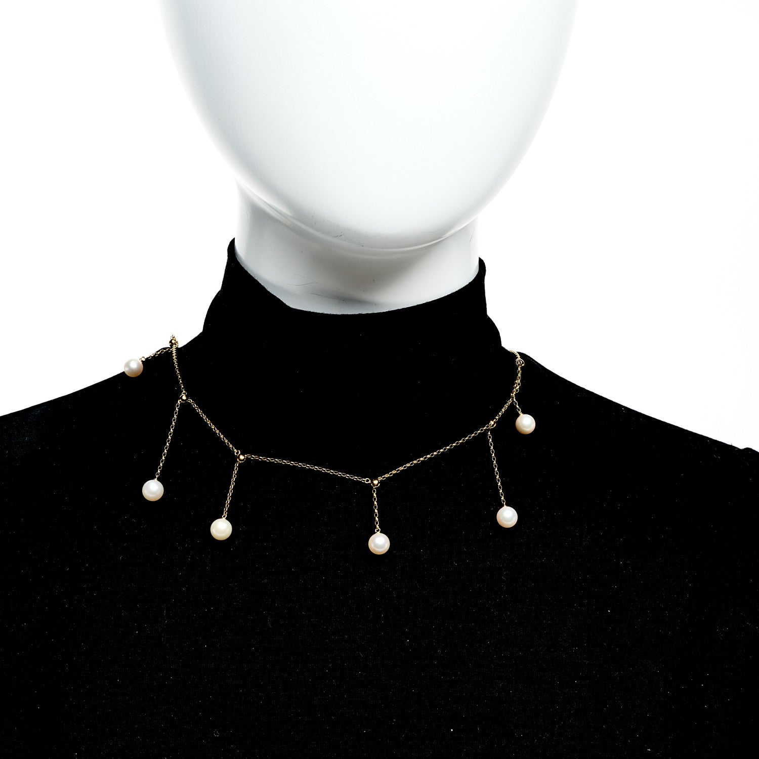 Mikimoto 18K Yellow Gold Akoya Cultured Pearl 7.5-8mm Charms Necklace 2 of 7