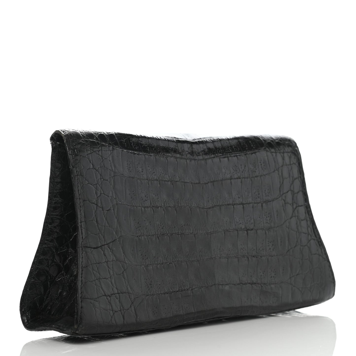 Crocodile Bar Clutch Black