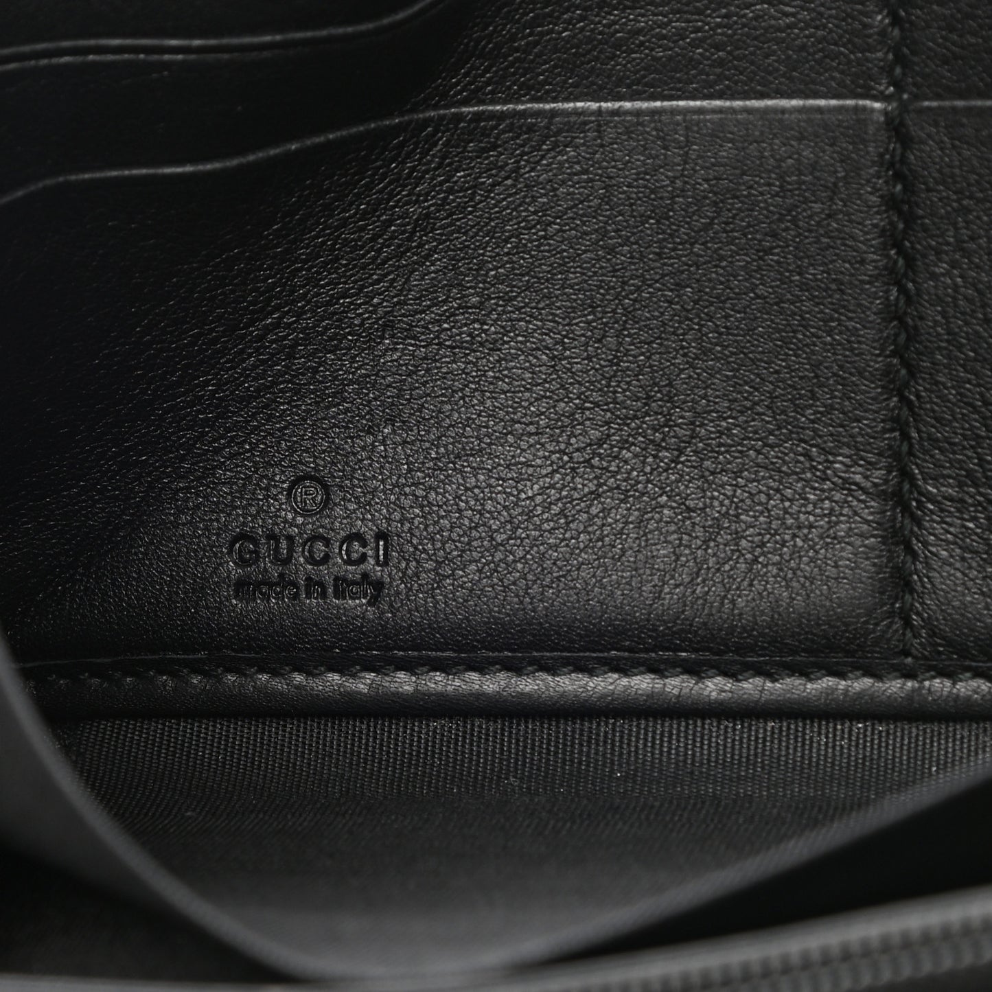 Guccissima Signature Microguccissima Bree Zip Around Wallet Black