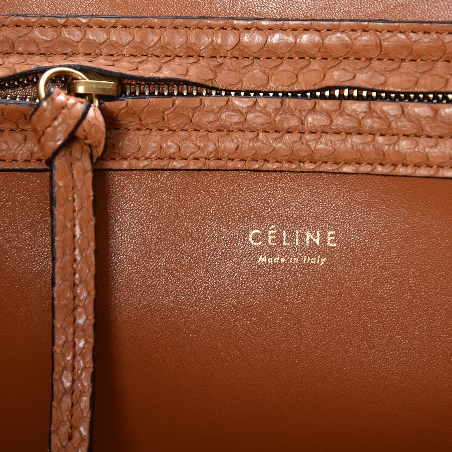 Celine Python Medium Phantom Luggage Light Copper 6 of 7