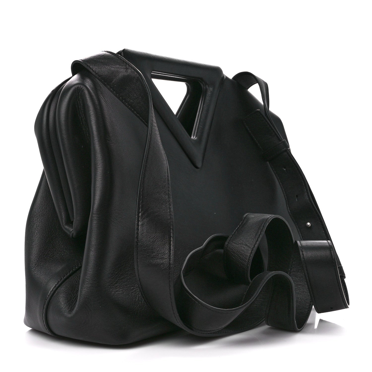 Bottega Veneta Calfskin Medium The Point Triangle Bag Black 3 of 11