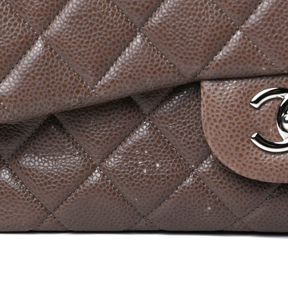 Chanel Caviar Quilted Jumbo Single Flap Brown 10 of 18