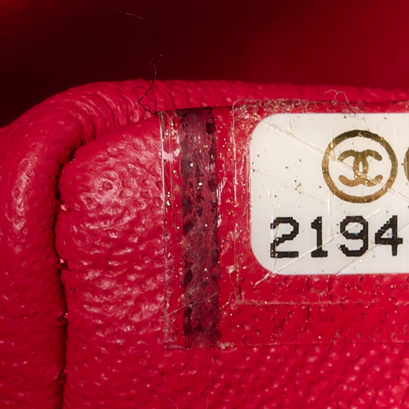 Lambskin Quilted Mini Rectangular Flap Dark Red