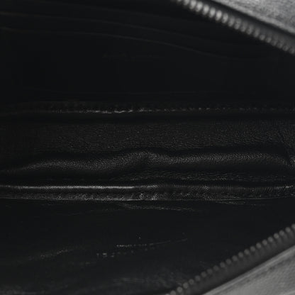 Saint Laurent Grain De Poudre Matelasse Monochrome Monogram Mini Lou Camera Bag Black 5 of 11