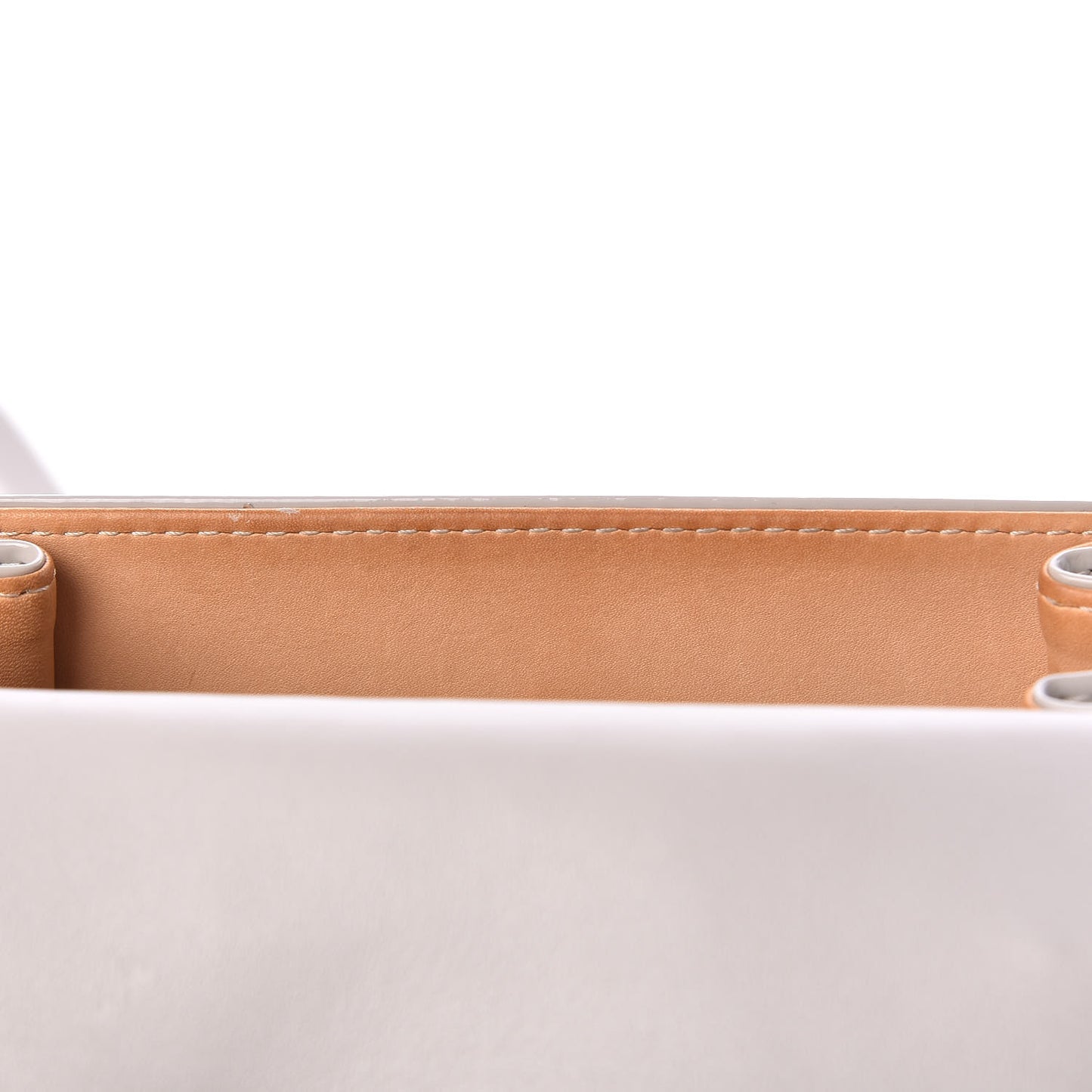 Patent Calfskin Micro Tempete Satchel Gray