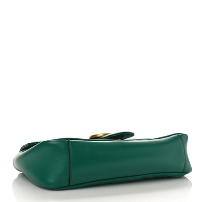 Gucci Calfskin Matelasse Small GG Marmont Shoulder Bag Emerald Green 4 of 13