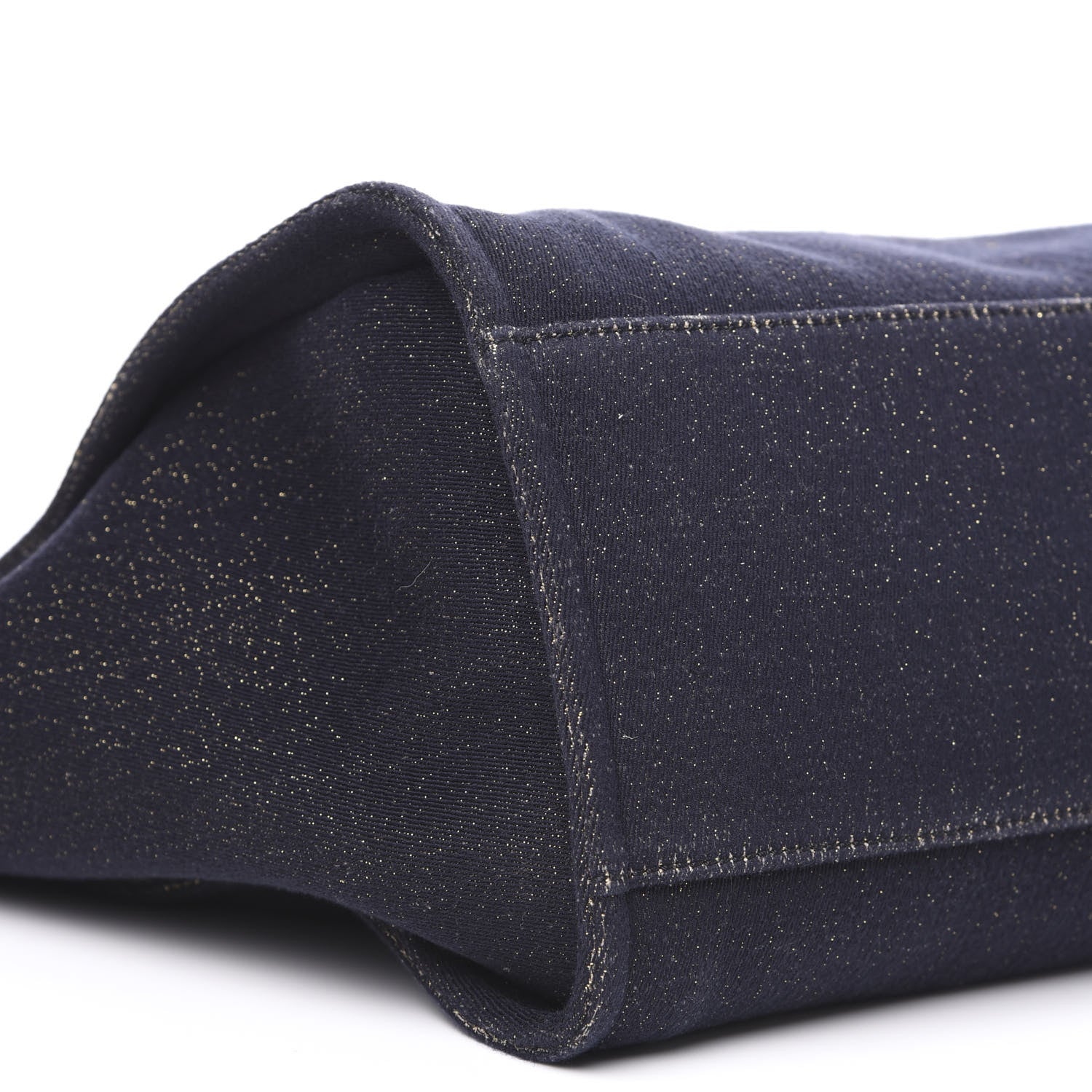 Chanel Lurex Canvas Medium Deauville Tote Navy Blue Gold 7 of 9