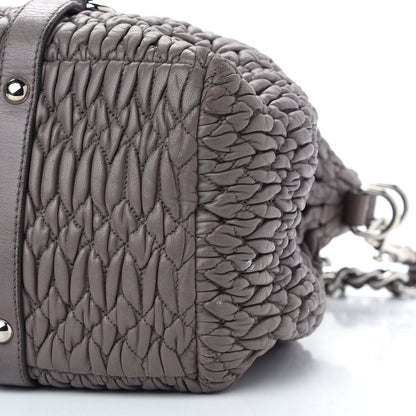 Miu Miu Nappa Matelasse Shopping Tote Argilla 8 of 10