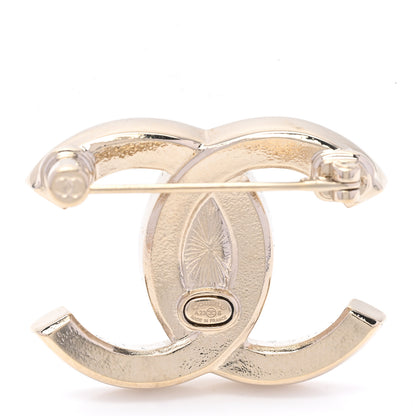 Chanel Crystal CC Brooch Gold 3 of 5