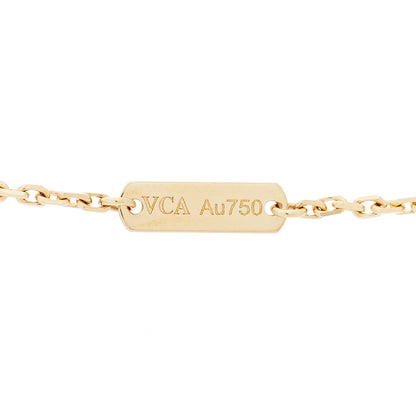 Van Cleef & Arpels 18K Yellow Gold Mother of Pearl Vintage Alhambra Pendant Necklace 5 of 7
