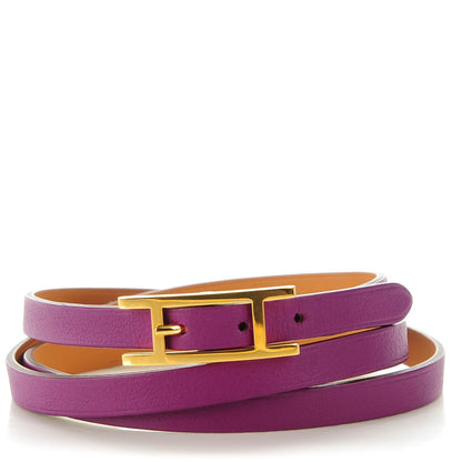Hermes Swift Hapi 3 MM Triple Tour Wrap Bracelet M Anemone 1 of 5