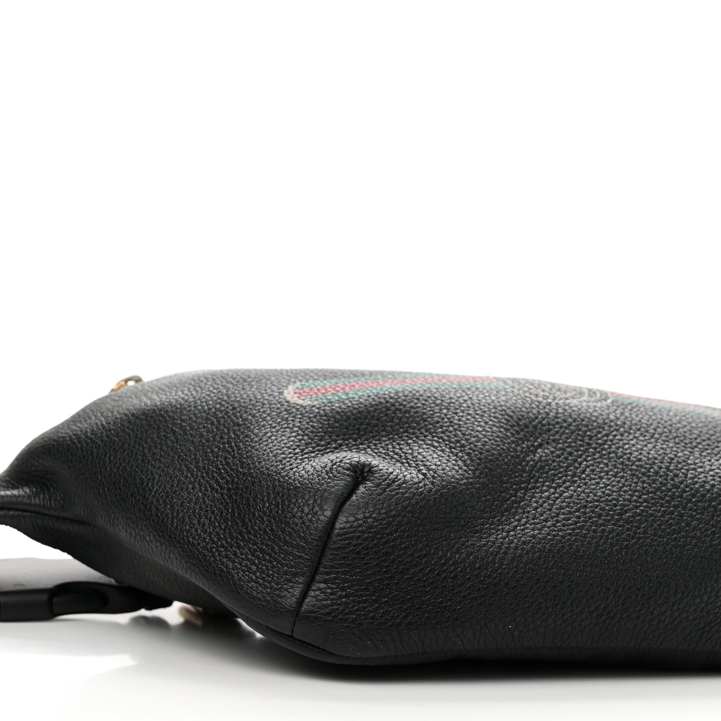 Grained Calfskin Logo Belt Bag Black