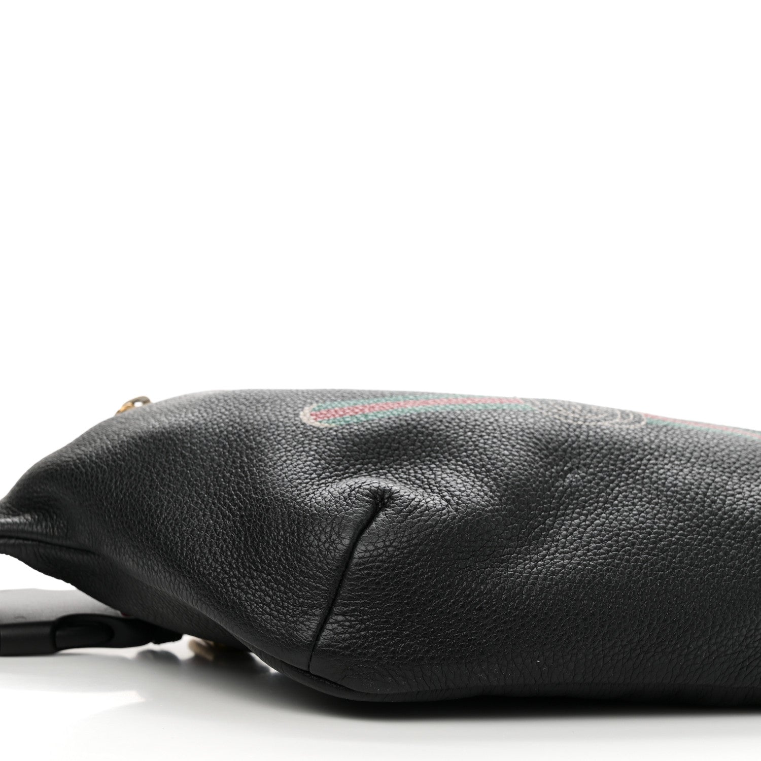 Gucci Grained Calfskin Logo Belt Bag Black 9 of 10