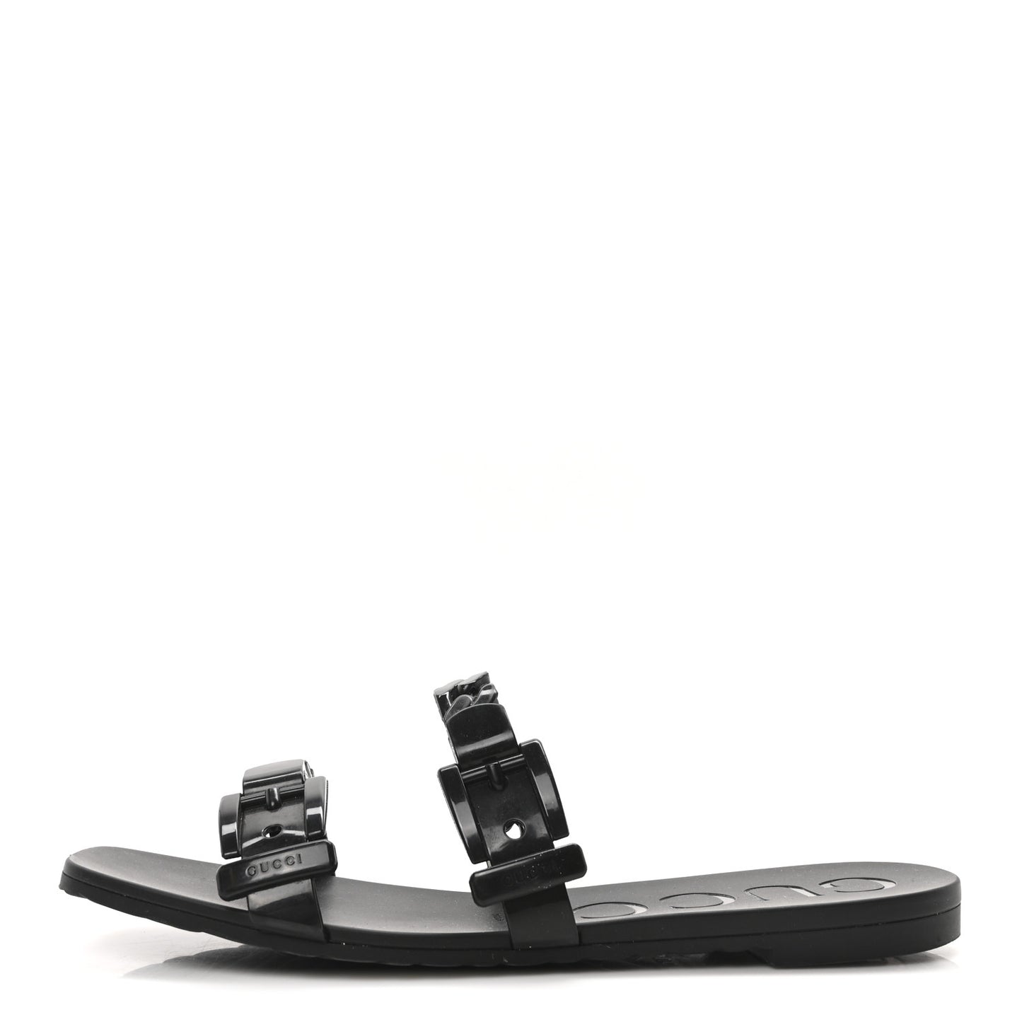 Rubber Womens Slide Sandals 40 Black