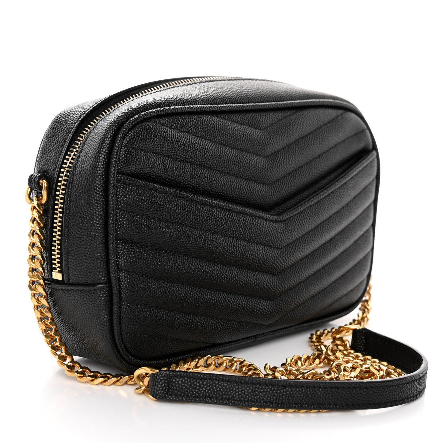 Grain De Poudre Matelasse Monogram Mini Lou Camera Bag Black