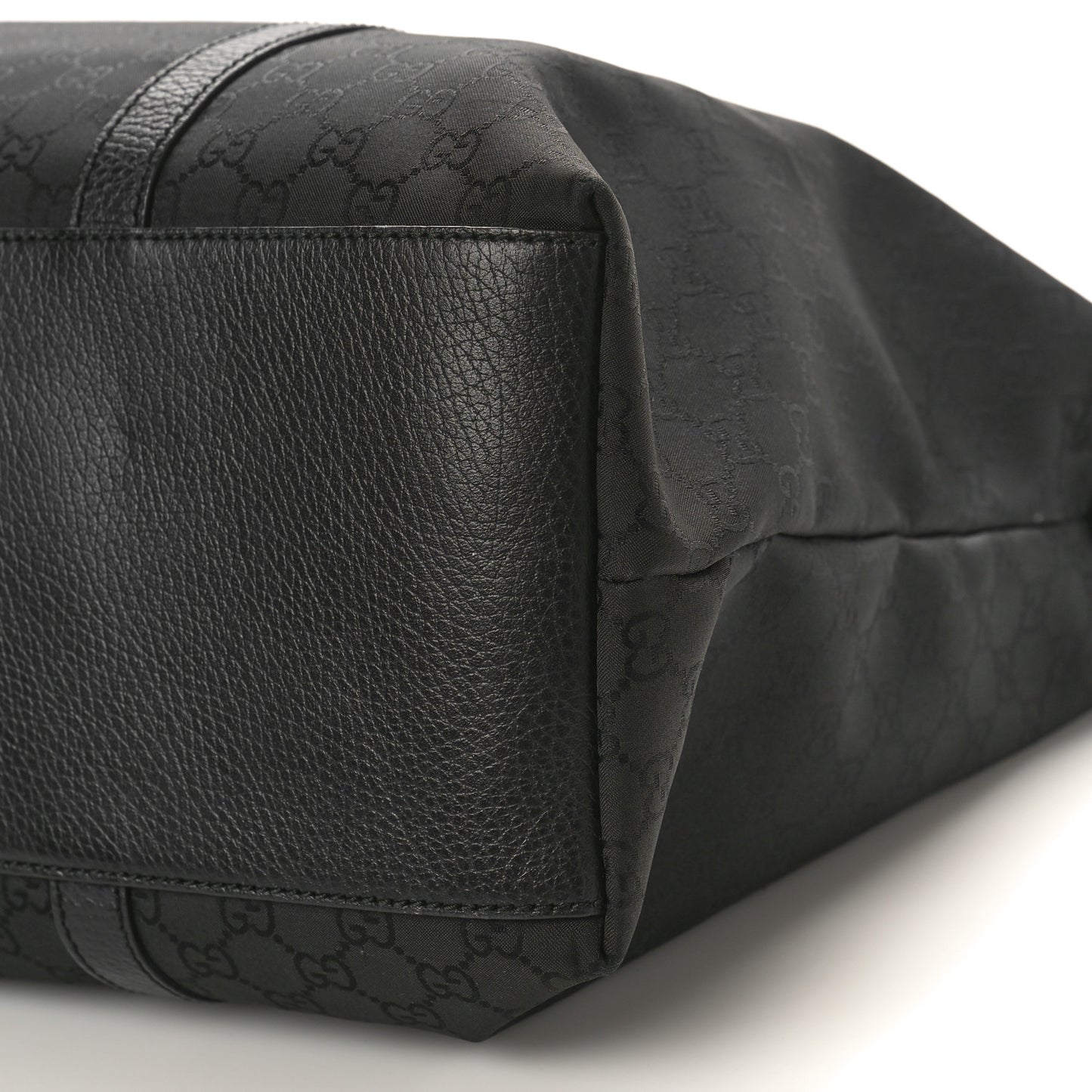 Nylon Monogram Medium GG Charm Dome Satchel Black