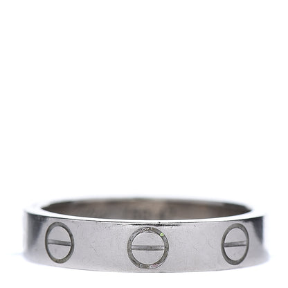 Cartier 18K White Gold 3.5mm LOVE Wedding Band Ring 47 4 1 of 4