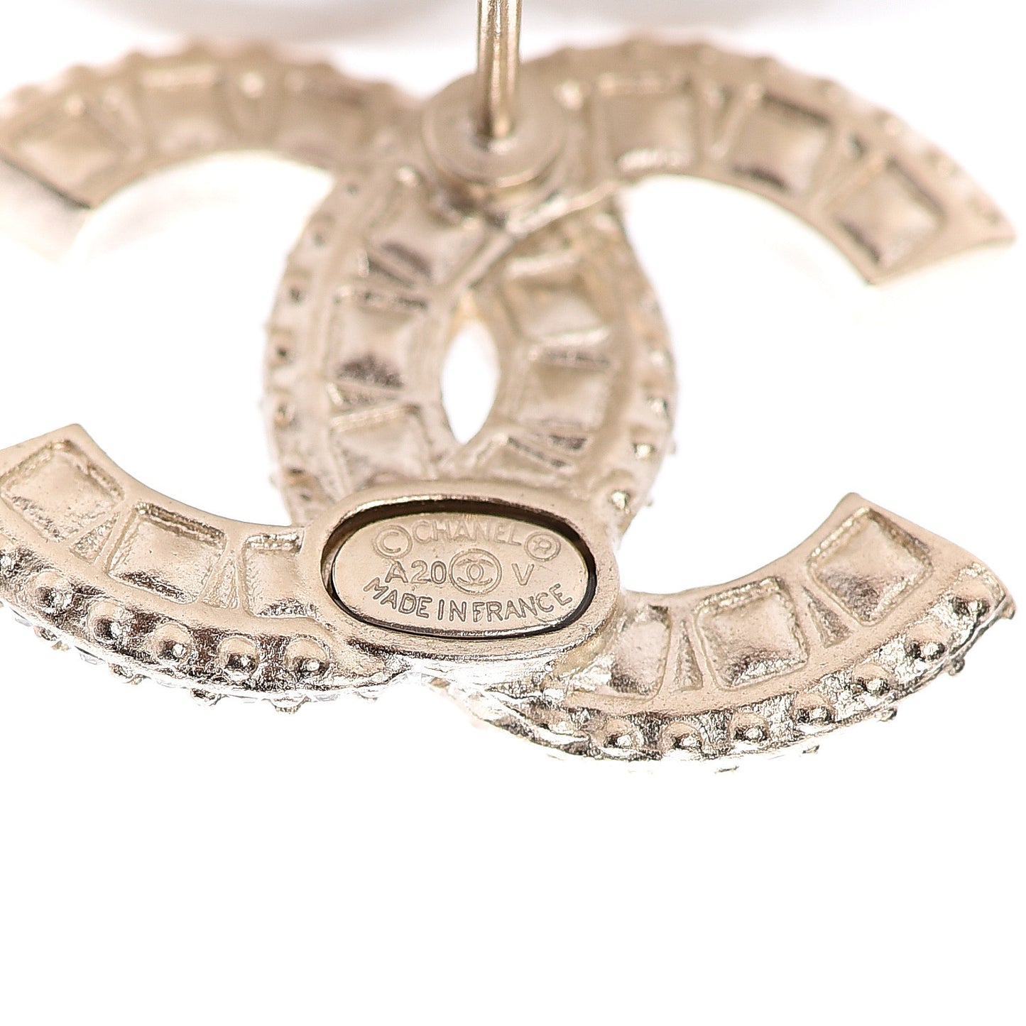 Crystal Timeless CC Earrings Light Gold