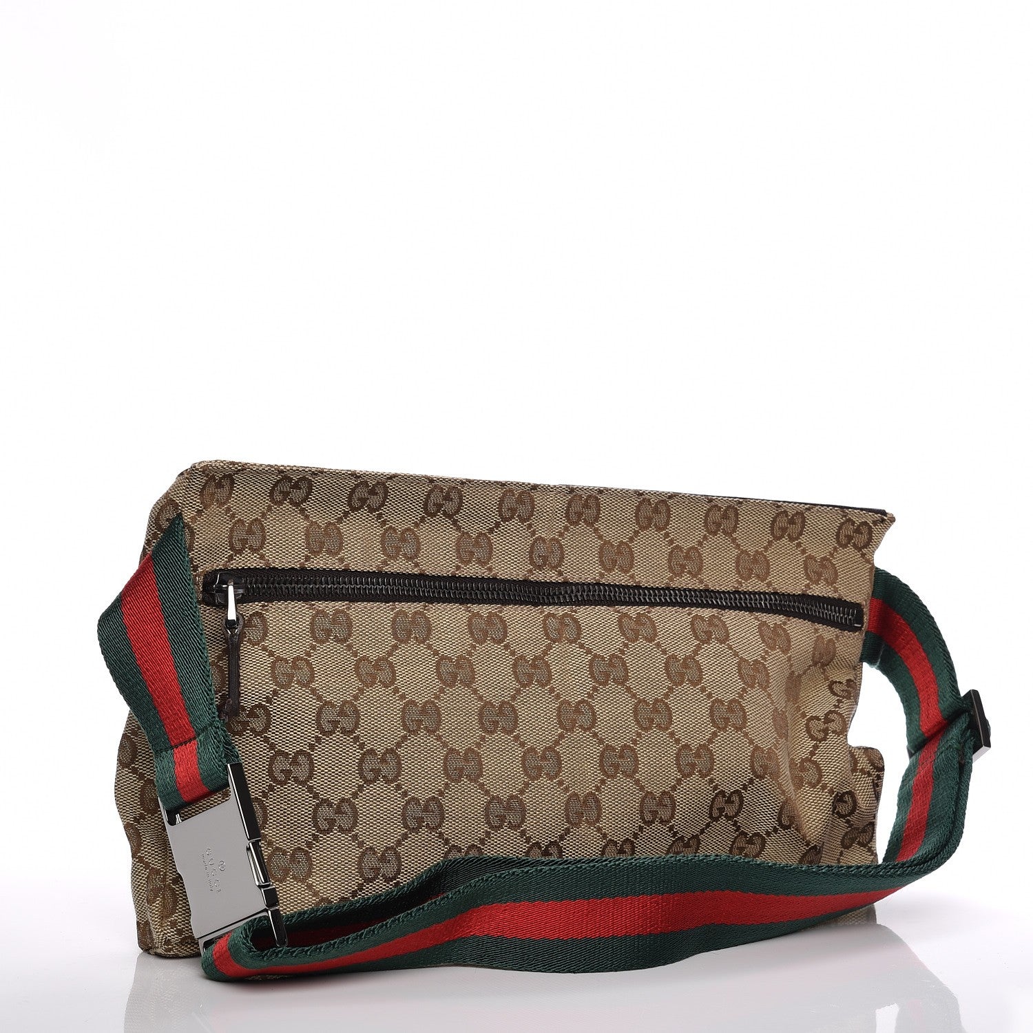 Gucci GG Monogram Double Pocket Belt Bag Dark Brown 3 of 8