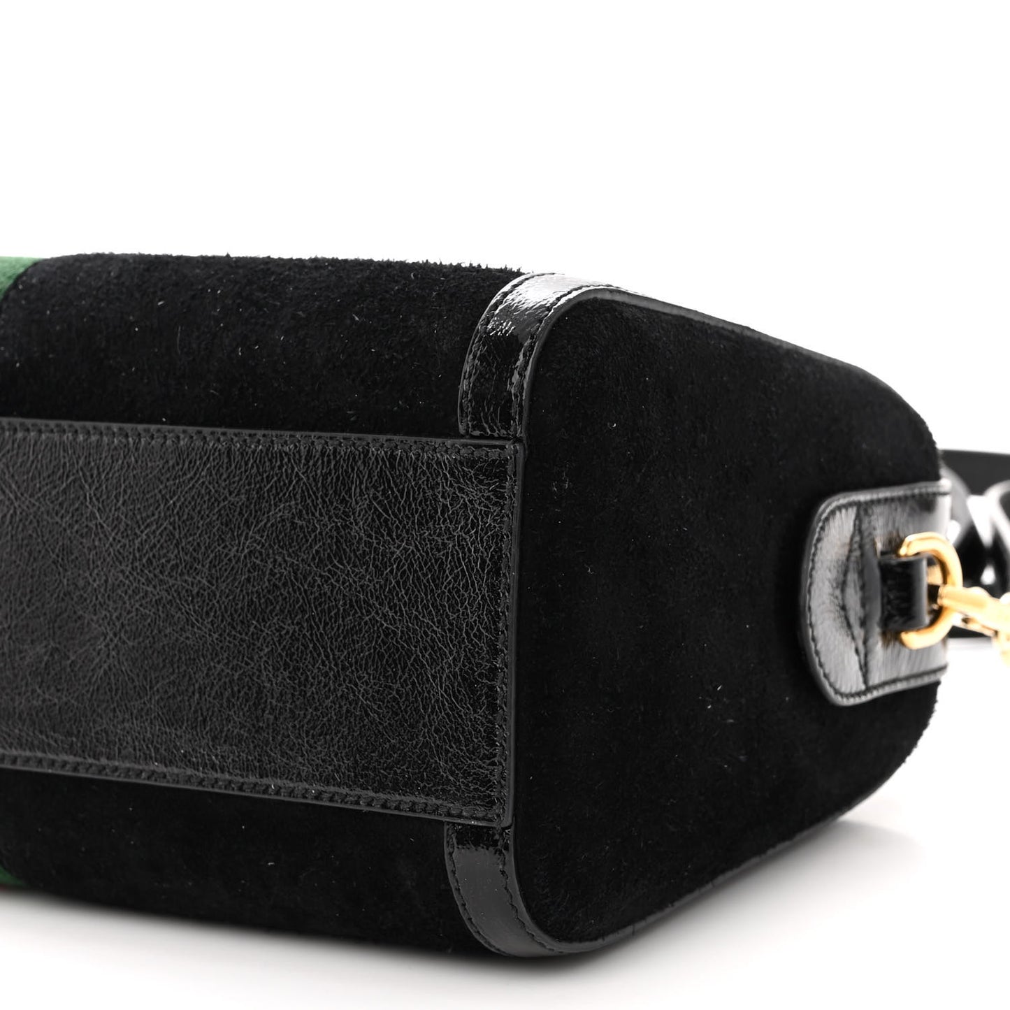 Suede Patent GG Web Medium Ophidia Boston Black