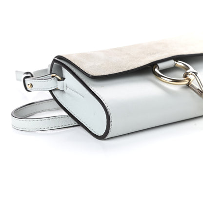 Chloe Suede Calfskin Mini Faye Shoulder Bag Airy Grey 7 of 8