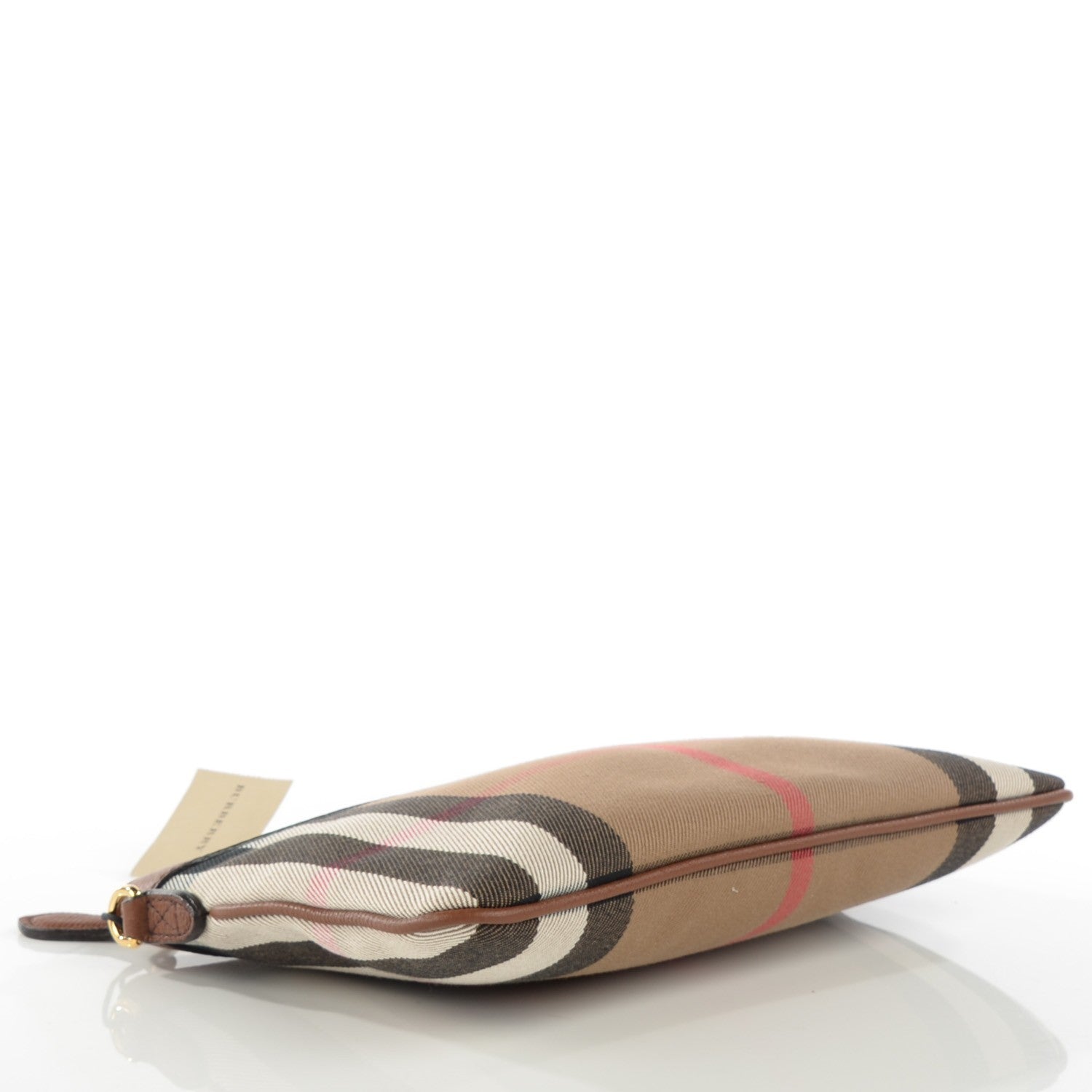 Burberry House Check Derby Peyton Crossbody Clutch Bag Tan 4 of 12