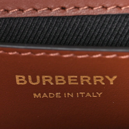 Burberry Calfskin Giant Check E-Canvas Note Crossbody Bag Dark Birch Brown 6 of 8
