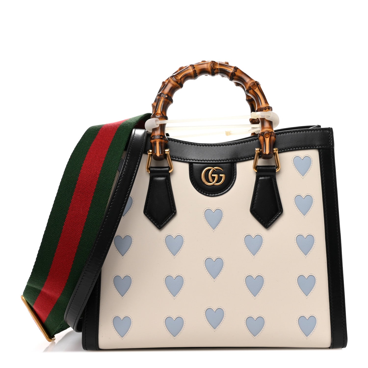 Gucci Calfskin Lovelight Small Diana Tote Bag Mystic White Paradise Cloude Multicolor 1 of 10