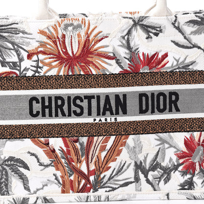 Christian Dior Canvas Embroidered Medium Camouflage Flowers Book Tote Latte Multicolor 10 of 10