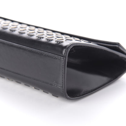 Alaia Calfskin Laser Cut Clutch Black White 7 of 12