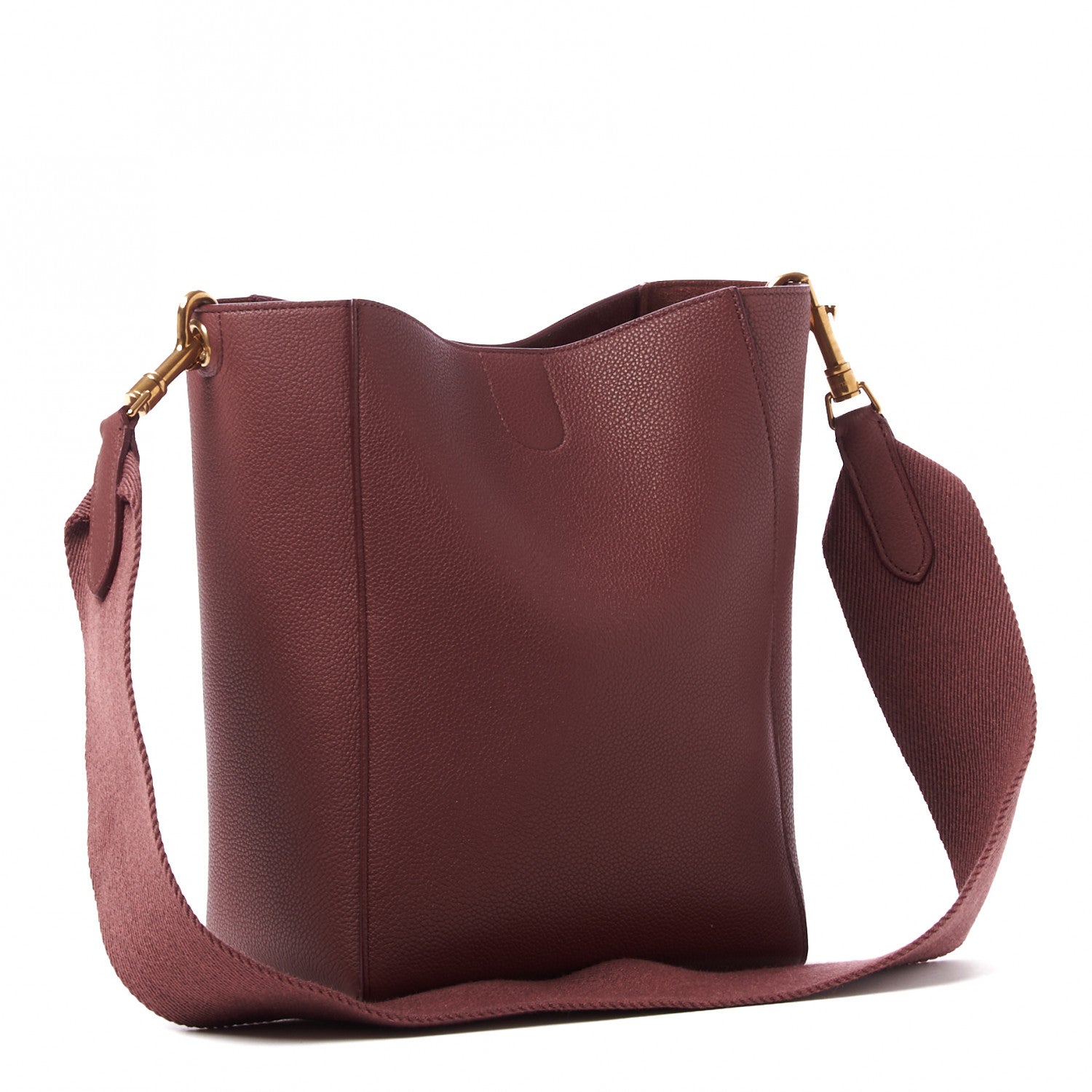 Celine Soft Grained Calfskin Small Sangle Bucket Bag Burgundy 2 of 7