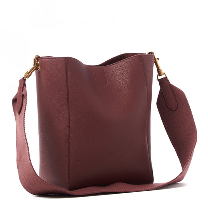 Celine Soft Grained Calfskin Small Sangle Bucket Bag Burgundy 2 of 7