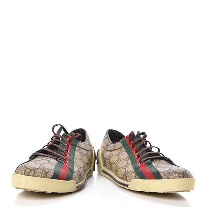 Gucci GG Monogram Web Womens Script Sneakers 38 Brown 6 of 12