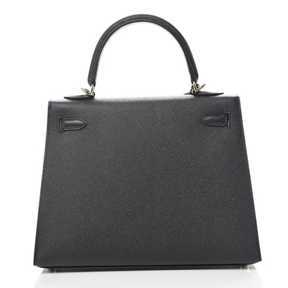 Hermes Epsom Kelly Sellier 25 Black 4 of 38