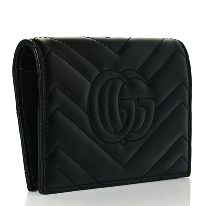 Gucci Calfskin Matelasse GG Marmont Passport Case Black 3 of 8