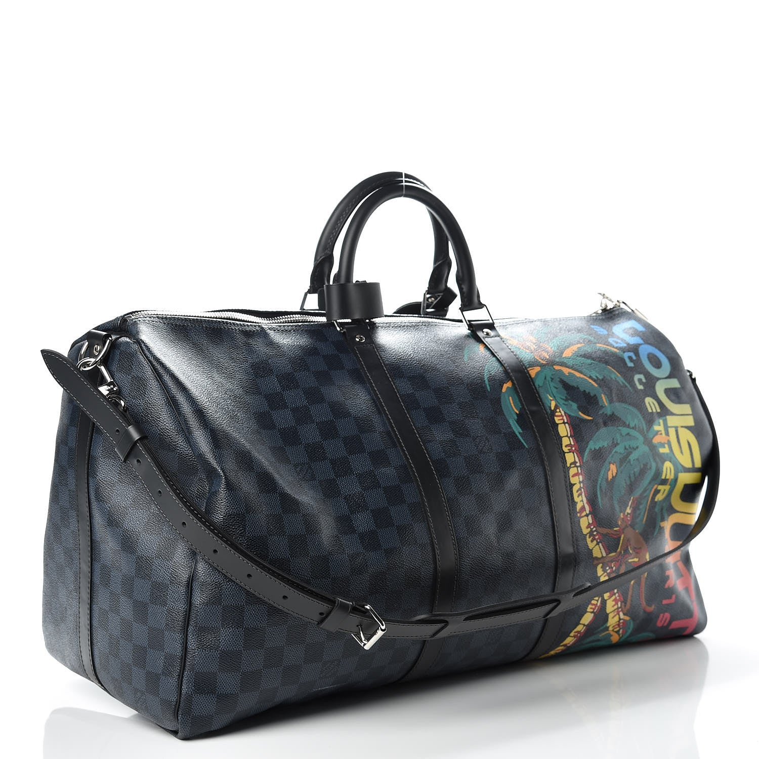 Louis Vuitton Damier Cobalt Jungle Keepall Bandouliere 55 3 of 12