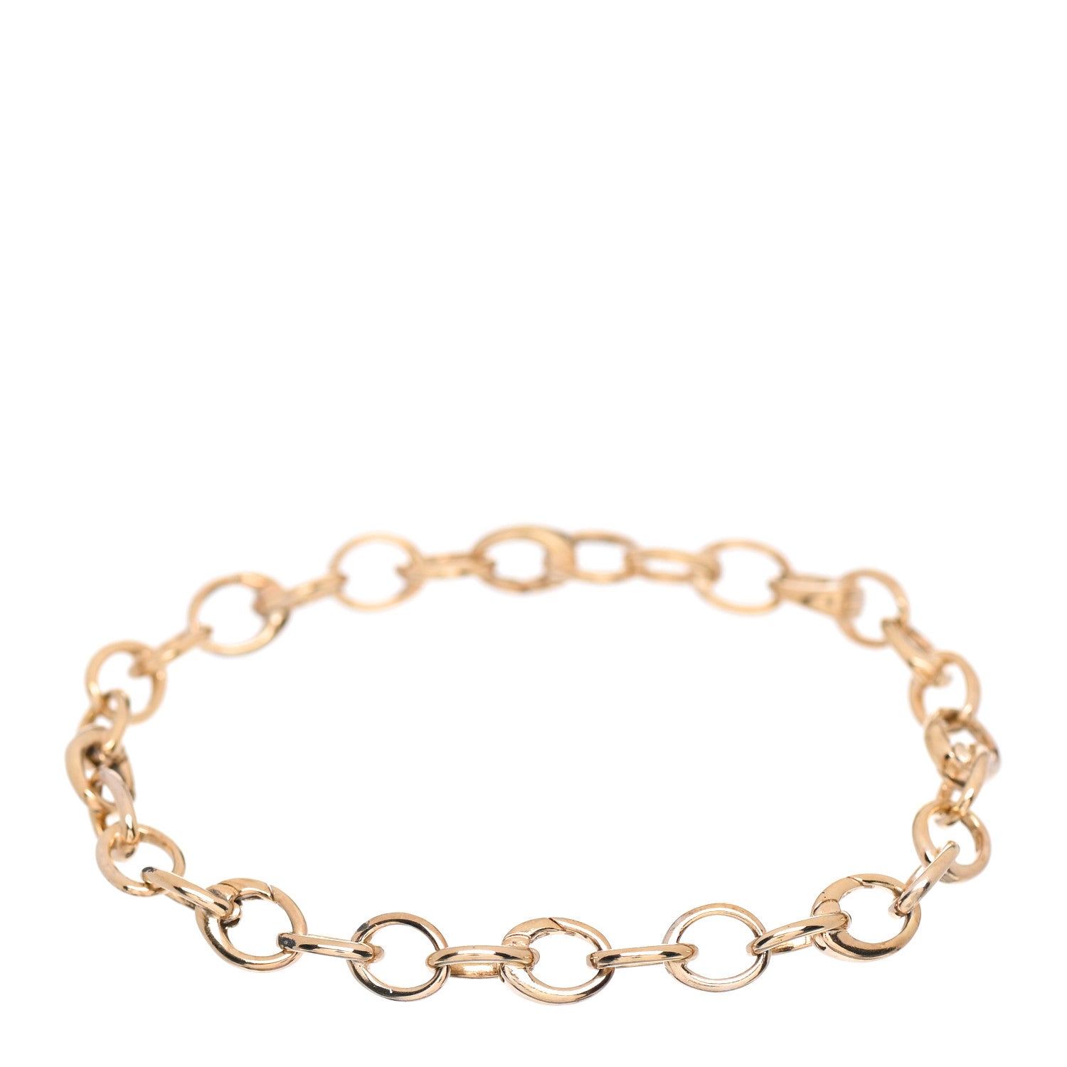 Tiffany 18K Yellow Gold Oval Link Bracelet 1 of 5