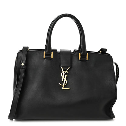 Saint Laurent Calfskin Small Monogram Cabas Black 1 of 12