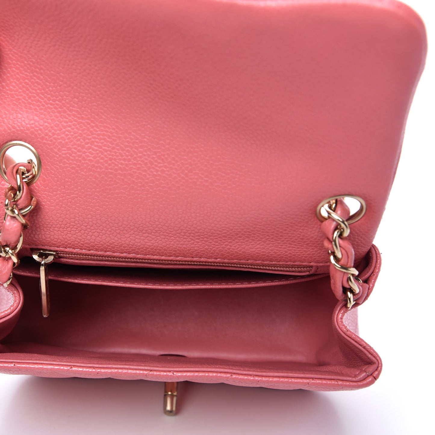 Caviar Quilted Mini Square Flap Pink