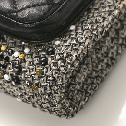 Chanel Tweed Lambskin Mineral Nights Pochette Wristlet Black 9 of 9