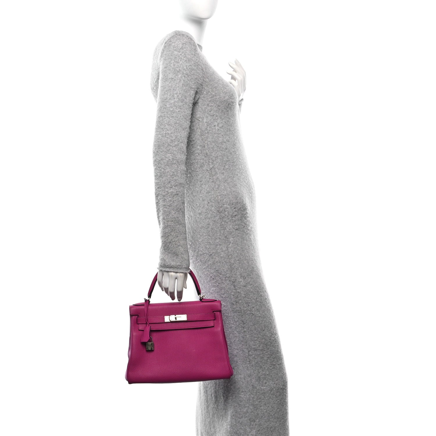 Hermes Togo Kelly Retourne 28 Rose Pourpre 3 of 10