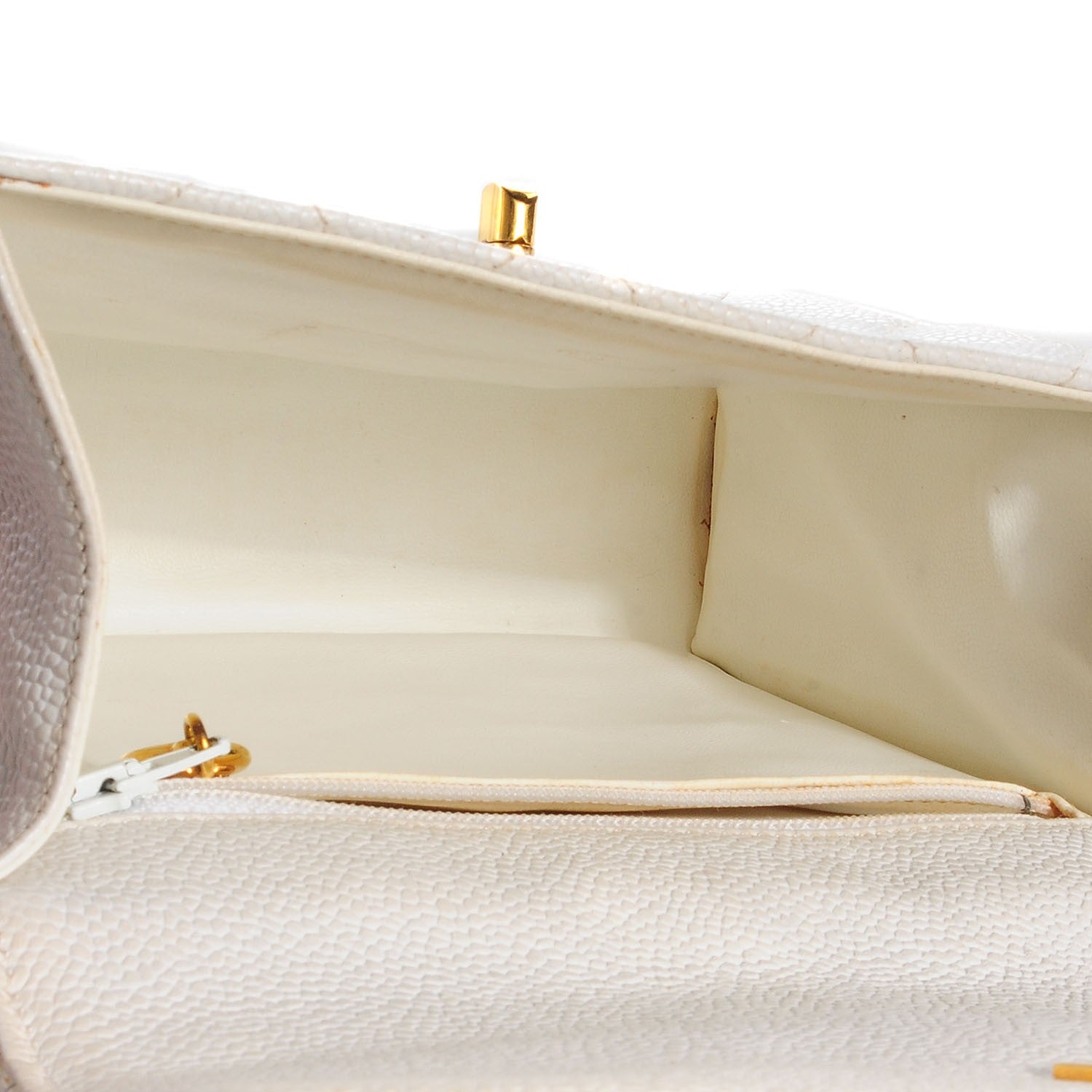 Chanel Caviar Quilted Crossbody Bag White 5 of 9